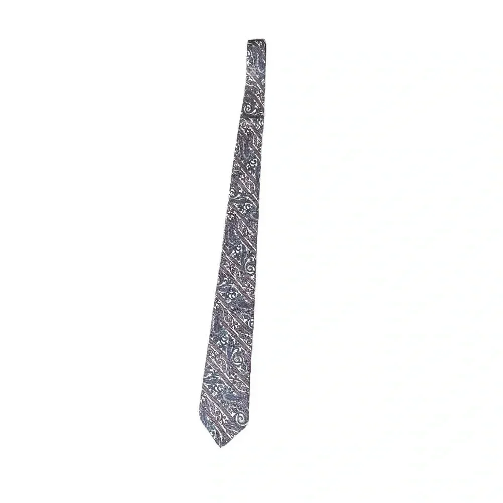 CHRISTIAN DIOR Vintage Necktie 100% Silk Fabric Woven in Italy - Made in USA